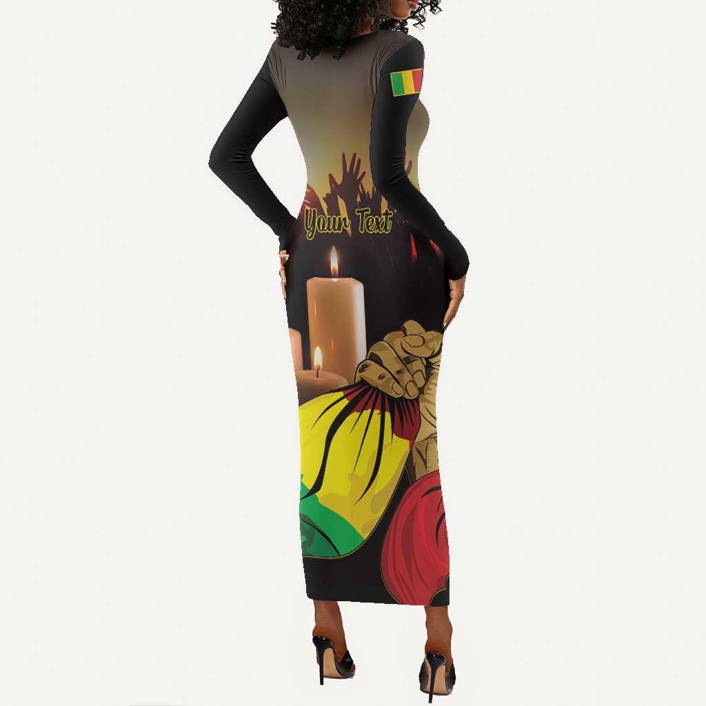 Personalised Proud Mali Martyrs Day In Memory Long Sleeve Bodycon Dress LT15