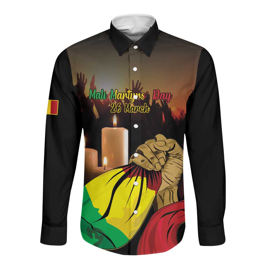 Personalised Proud Mali Martyrs Day In Memory Long Sleeve Button Shirt