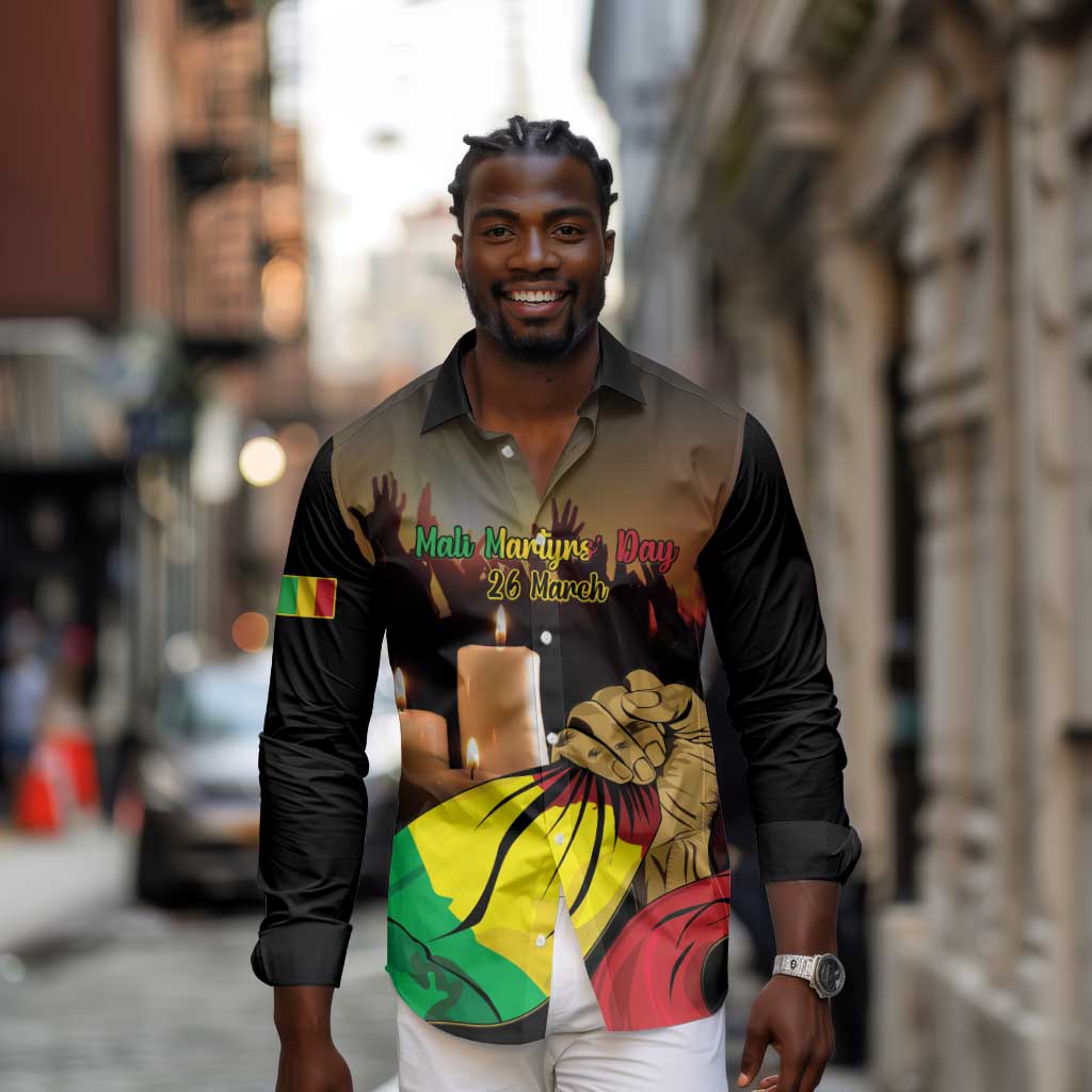 Personalised Proud Mali Martyrs Day In Memory Long Sleeve Button Shirt