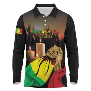 Personalised Proud Mali Martyrs Day In Memory Long Sleeve Polo Shirt