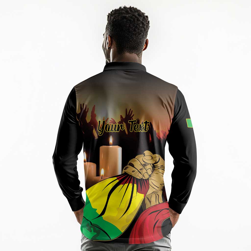 Personalised Proud Mali Martyrs Day In Memory Long Sleeve Polo Shirt