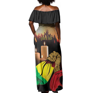 Personalised Proud Mali Martyrs Day In Memory Off Shoulder Maxi Dress