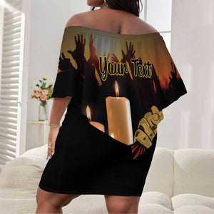 Personalised Proud Mali Martyrs Day In Memory Off Shoulder Short Dress