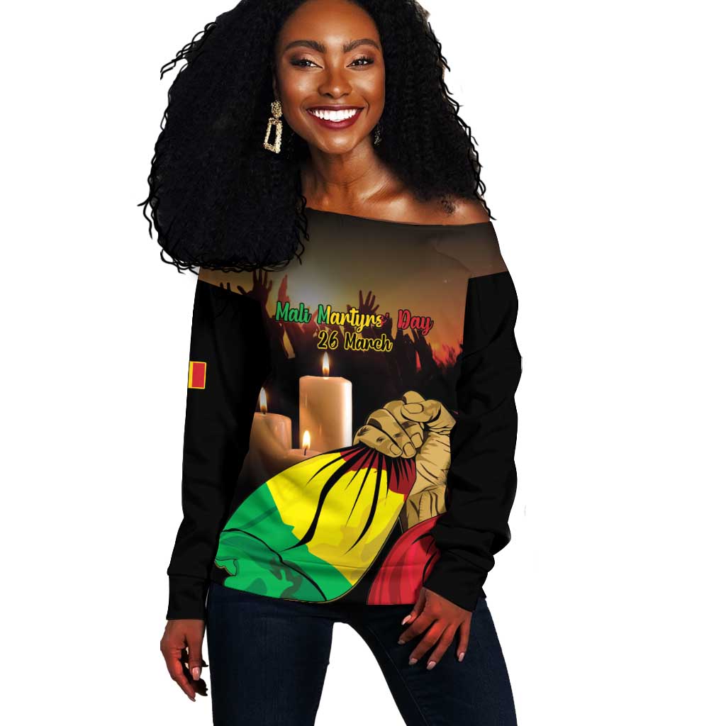 Personalised Proud Mali Martyrs Day In Memory Off Shoulder Sweater