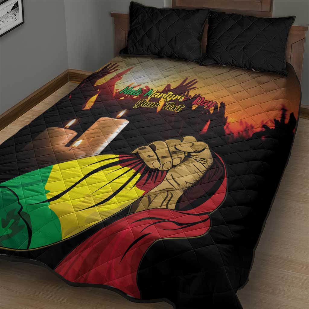 Personalised Proud Mali Martyrs Day In Memory Quilt Bed Set