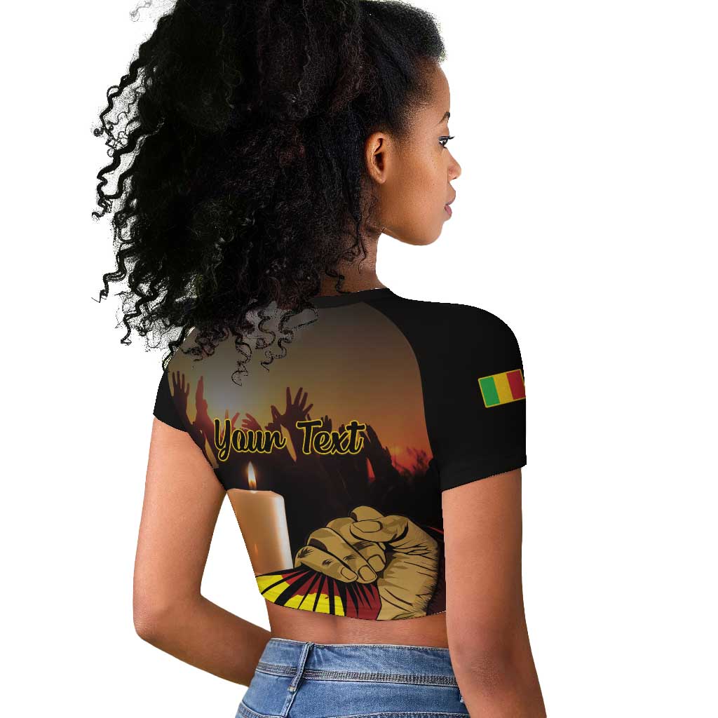 Personalised Proud Mali Martyrs Day In Memory Raglan Cropped T shirt
