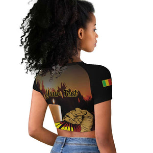 Personalised Proud Mali Martyrs Day In Memory Raglan Cropped T shirt