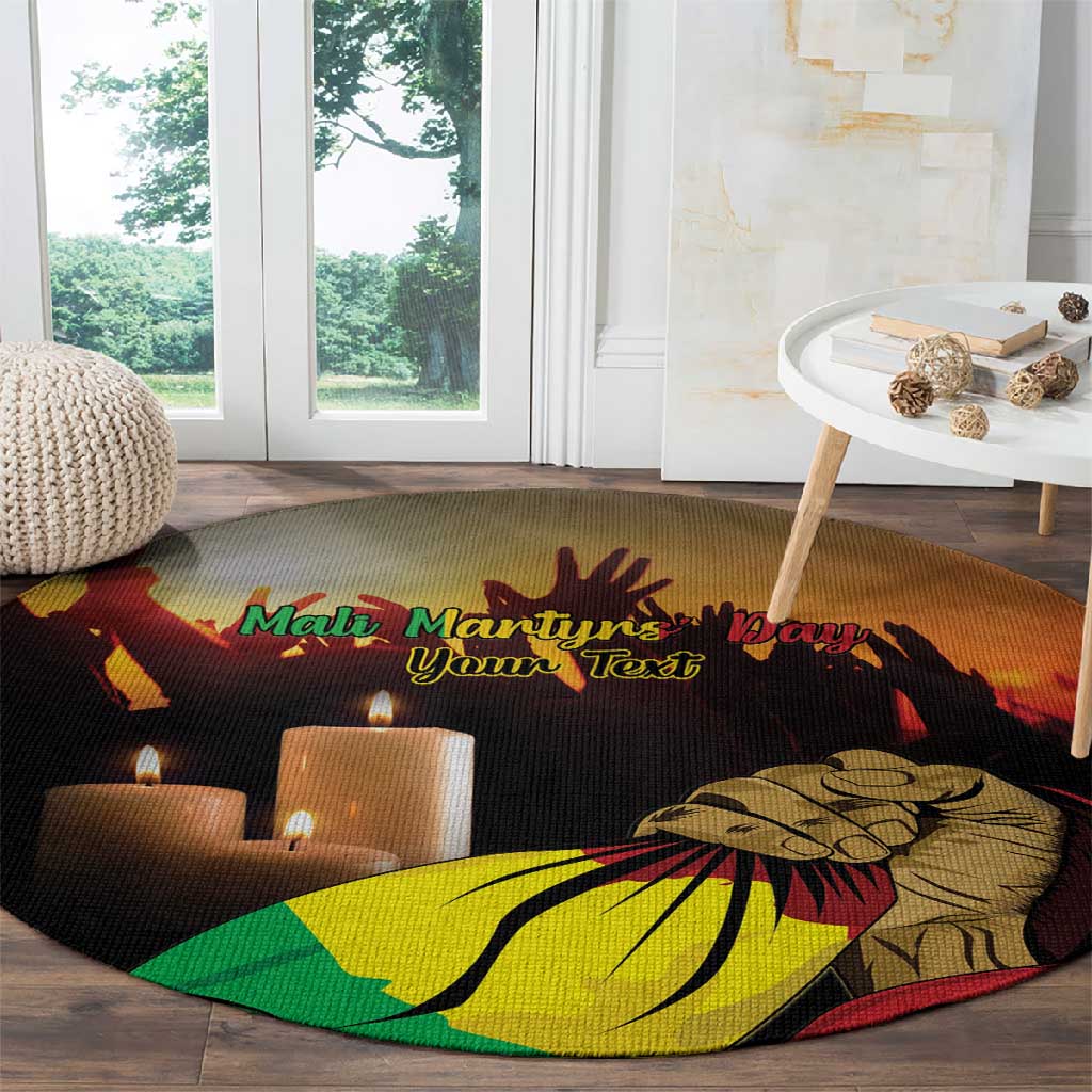 Personalised Proud Mali Martyrs Day In Memory Round Carpet