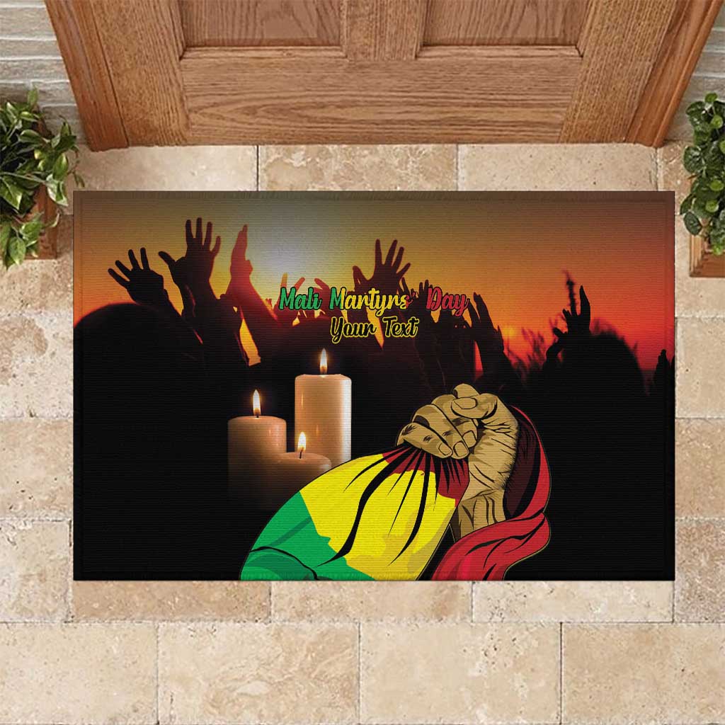 Personalised Proud Mali Martyrs Day In Memory Rubber Doormat