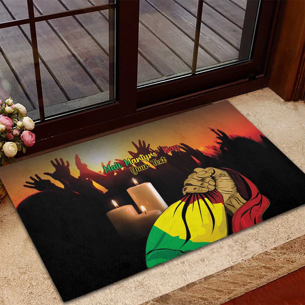 Personalised Proud Mali Martyrs Day In Memory Rubber Doormat