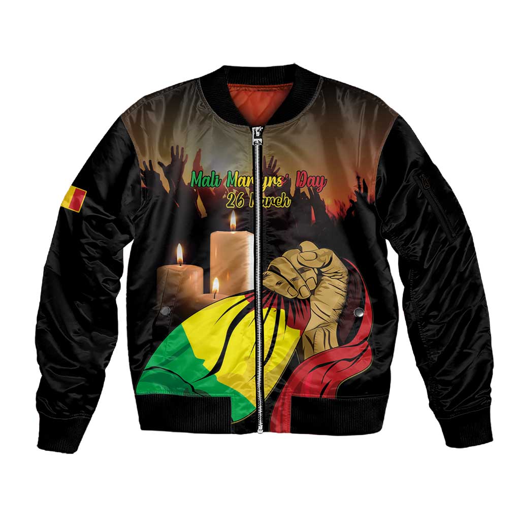 Personalised Proud Mali Martyrs Day In Memory Sleeve Zip Bomber Jacket