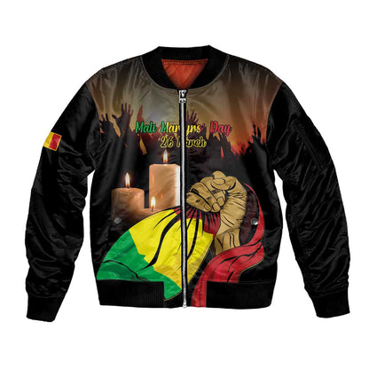 Personalised Proud Mali Martyrs Day In Memory Sleeve Zip Bomber Jacket