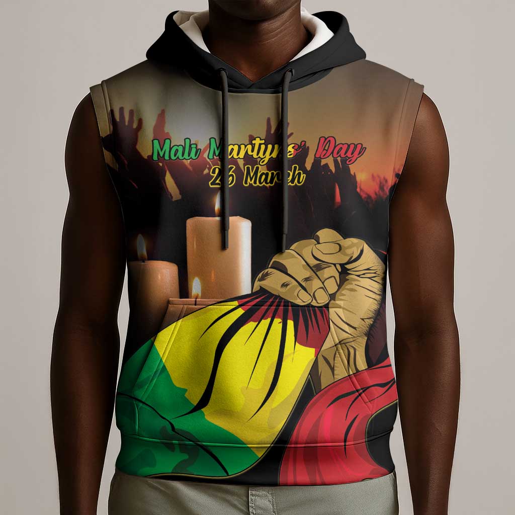 Personalised Proud Mali Martyrs Day In Memory Sleeveless Hoodie - African Pride