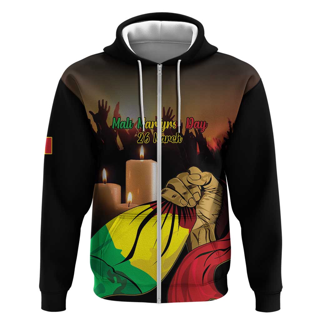 Personalised Proud Mali Martyrs Day In Memory Zip Hoodie