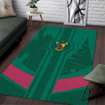 Custom Cameroun Football Area Rug Allez les Lions