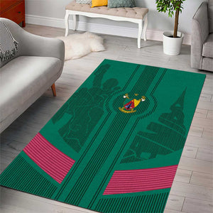 Custom Cameroun Football Area Rug Allez les Lions