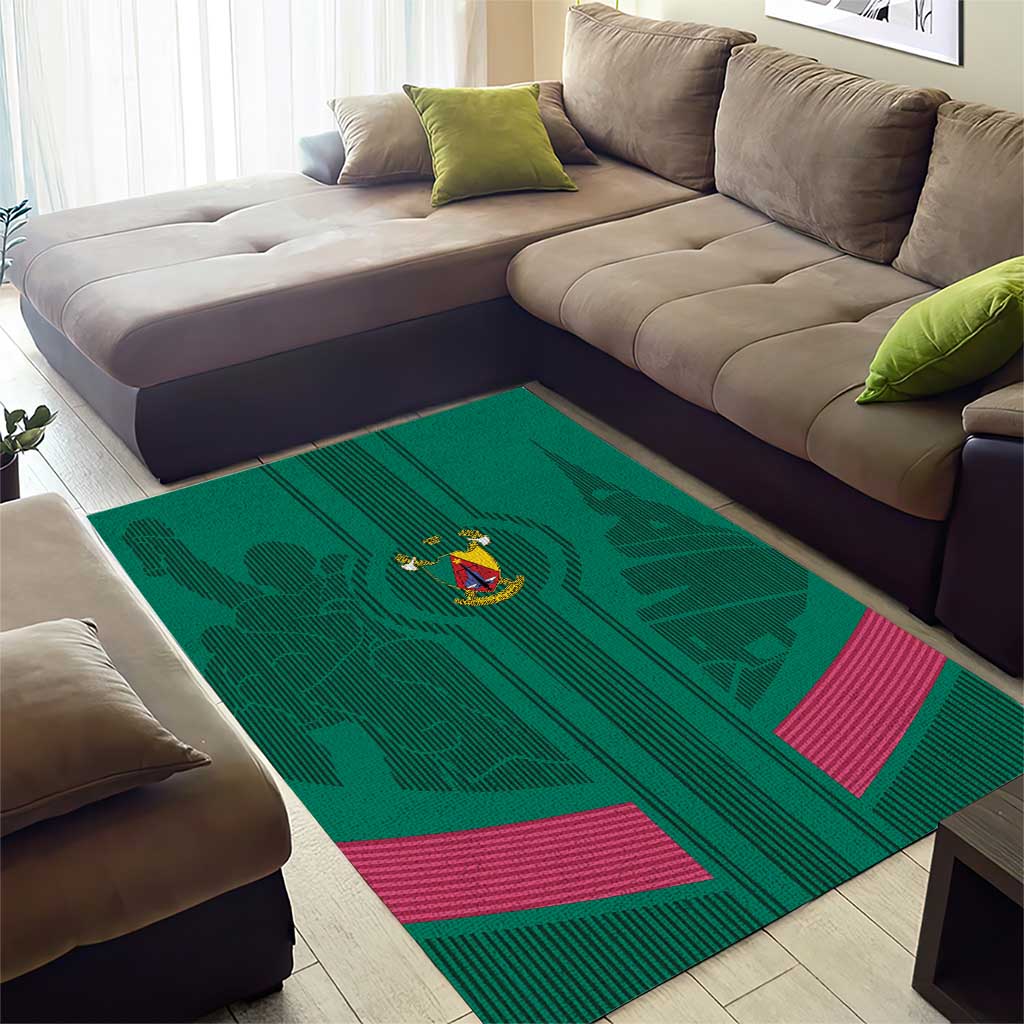 Custom Cameroun Football Area Rug Allez les Lions