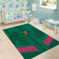 Custom Cameroun Football Area Rug Allez les Lions