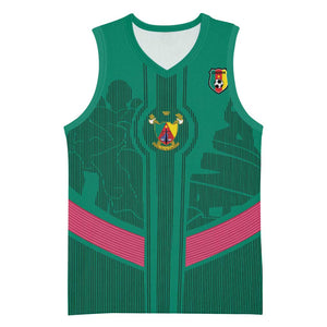 Custom Cameroun Football Basketball Jersey Allez les Lions - African Pride
