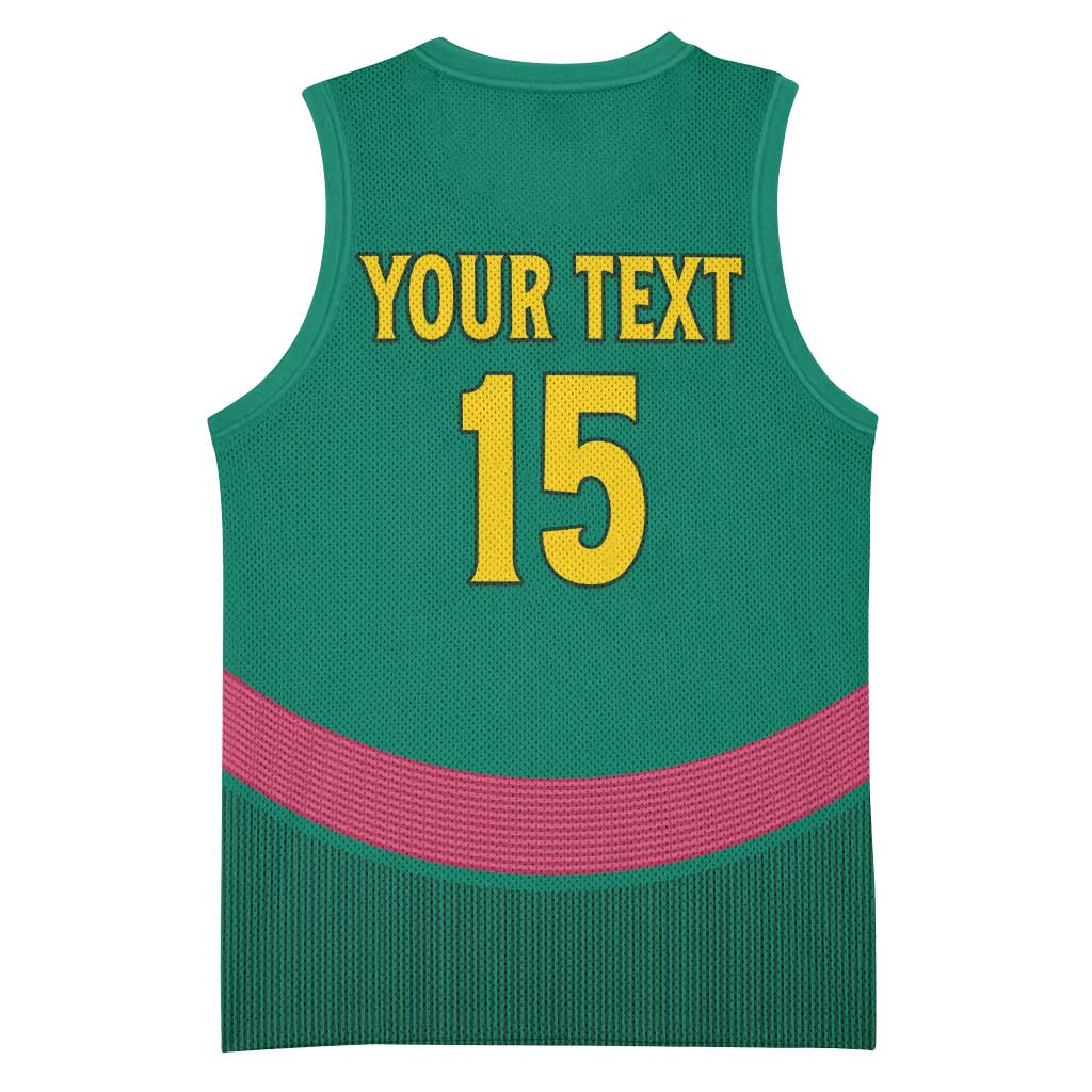 Custom Cameroun Football Basketball Jersey Allez les Lions LT15