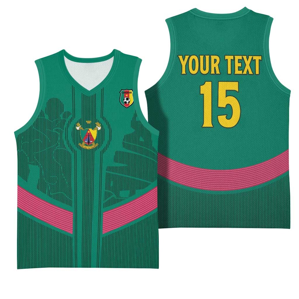 Custom Cameroun Football Basketball Jersey Allez les Lions LT15