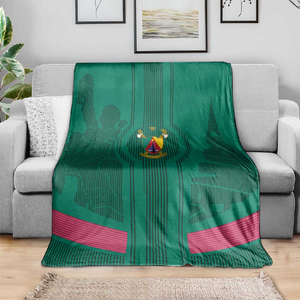 Custom Cameroun Football Blanket Allez les Lions