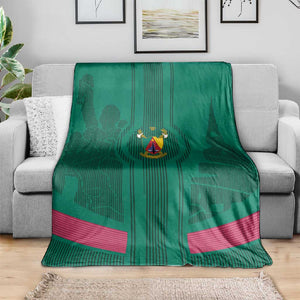 Custom Cameroun Football Blanket Allez les Lions