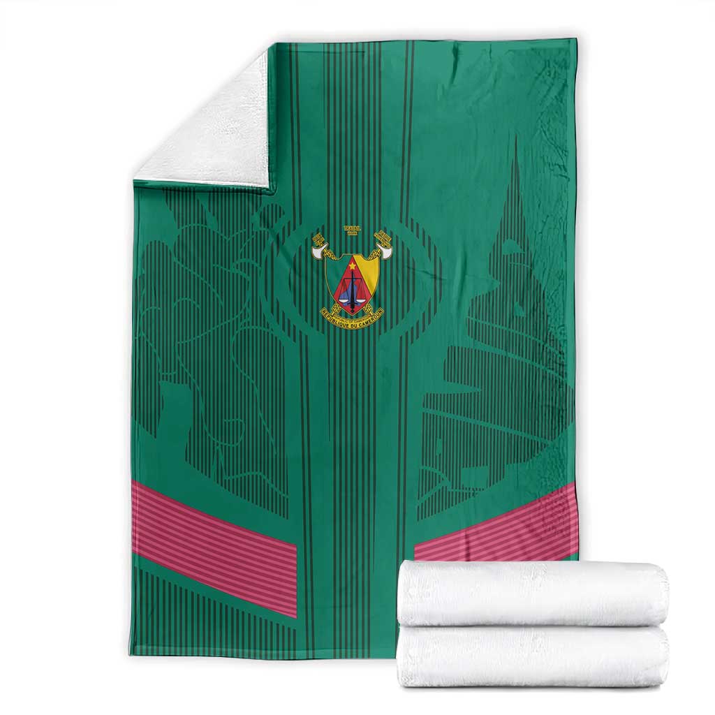 Custom Cameroun Football Blanket Allez les Lions