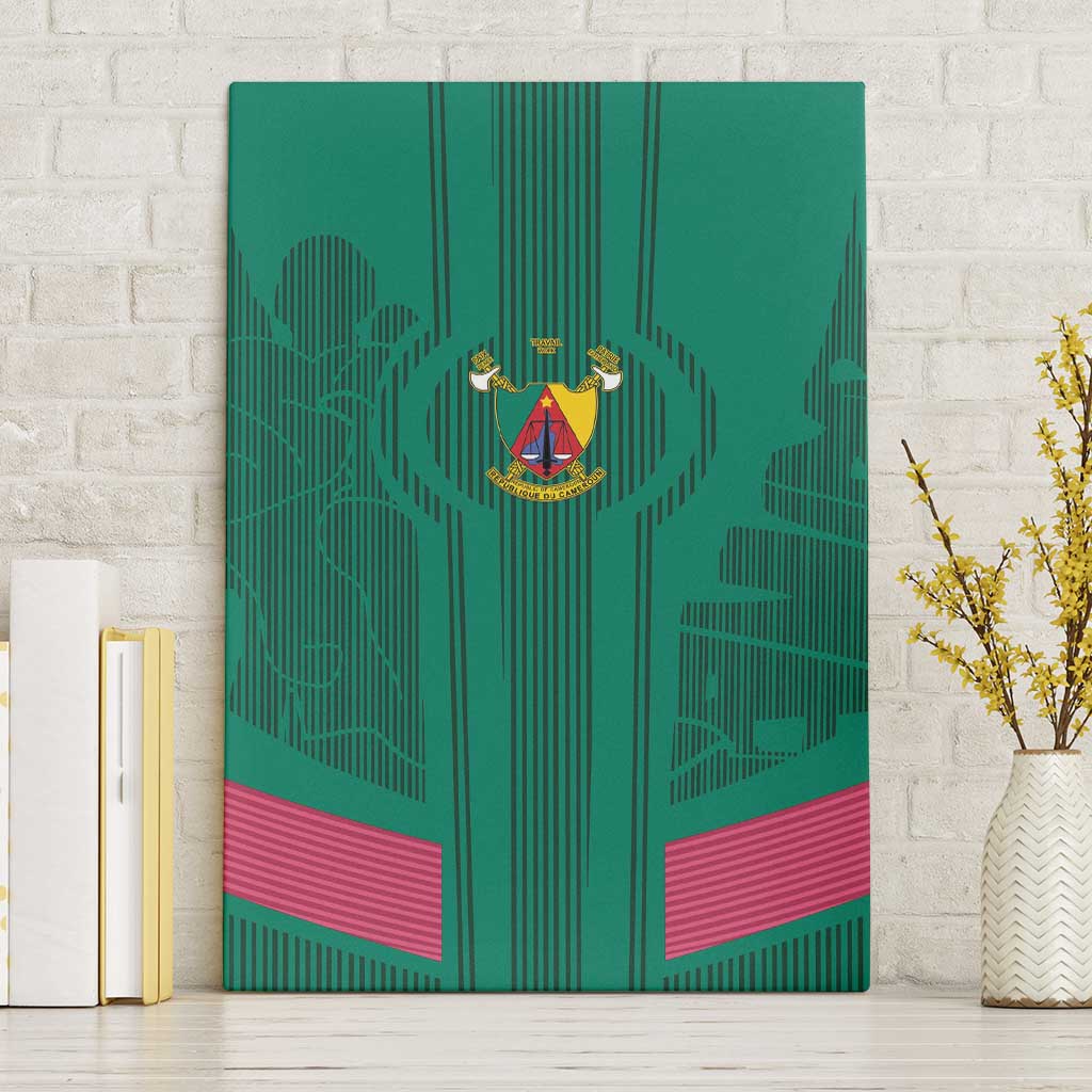 Custom Cameroun Football Canvas Wall Art Allez les Lions