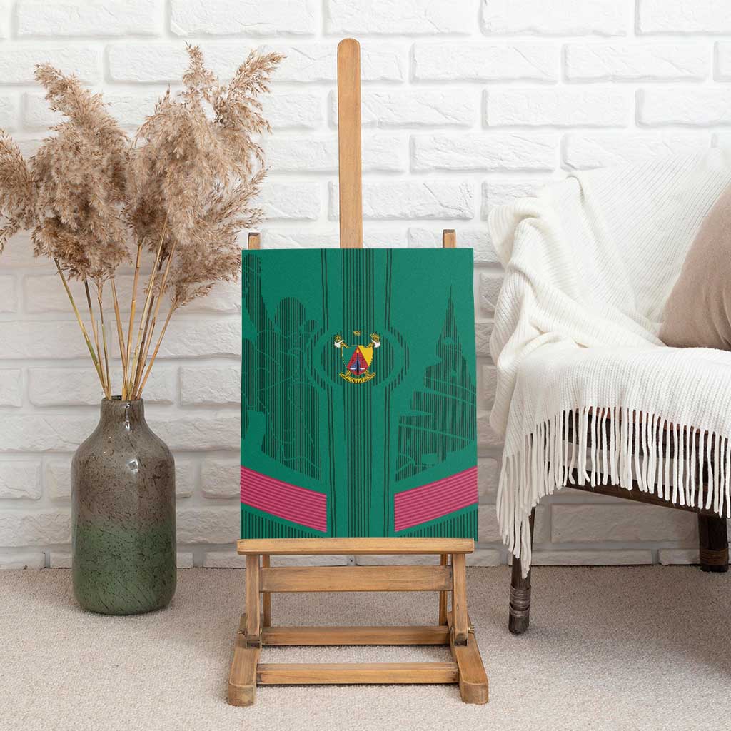 Custom Cameroun Football Canvas Wall Art Allez les Lions