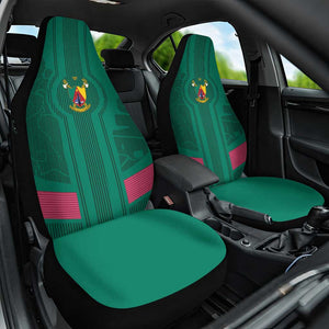 Custom Cameroun Football Car Seat Cover Allez les Lions