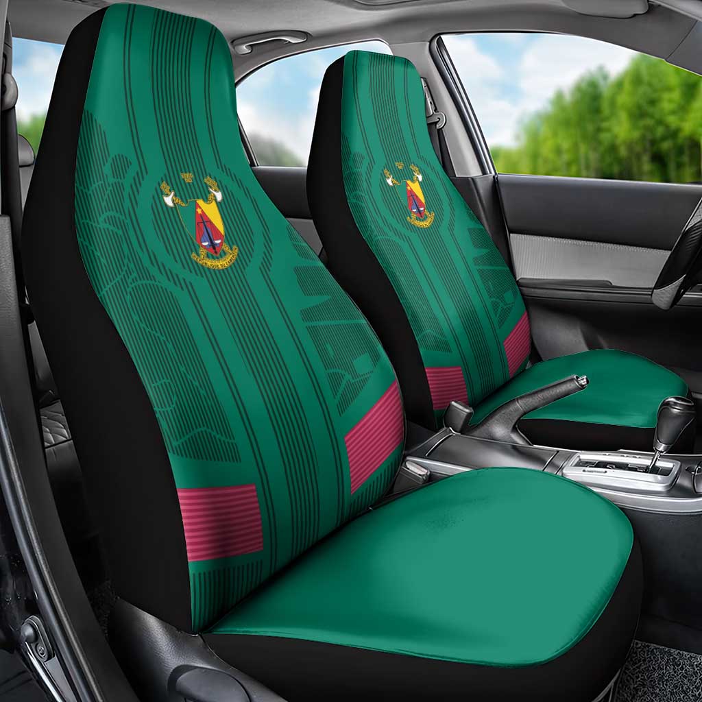 Custom Cameroun Football Car Seat Cover Allez les Lions