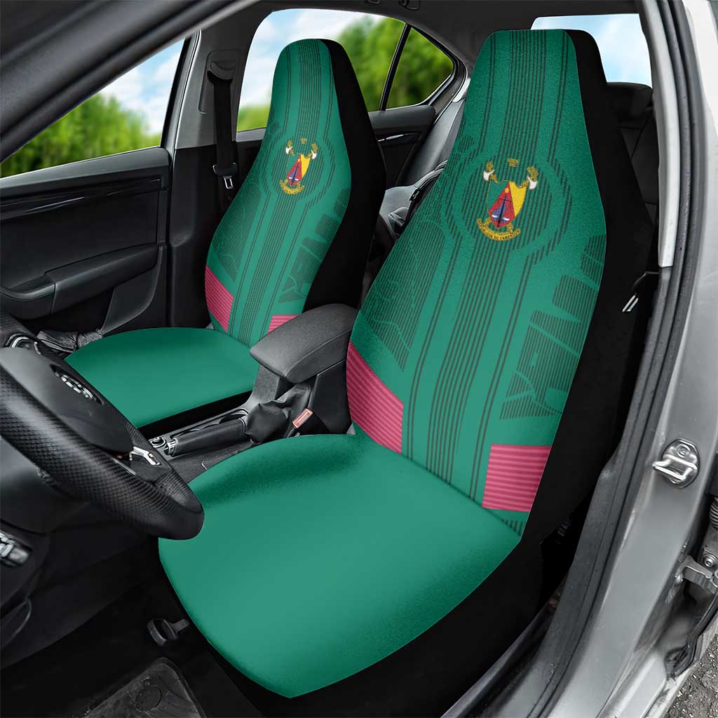 Custom Cameroun Football Car Seat Cover Allez les Lions