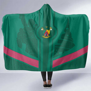 Custom Cameroun Football Hooded Blanket Allez les Lions