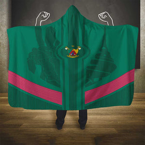 Custom Cameroun Football Hooded Blanket Allez les Lions