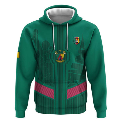 Custom Cameroun Football Hoodie Allez les Lions
