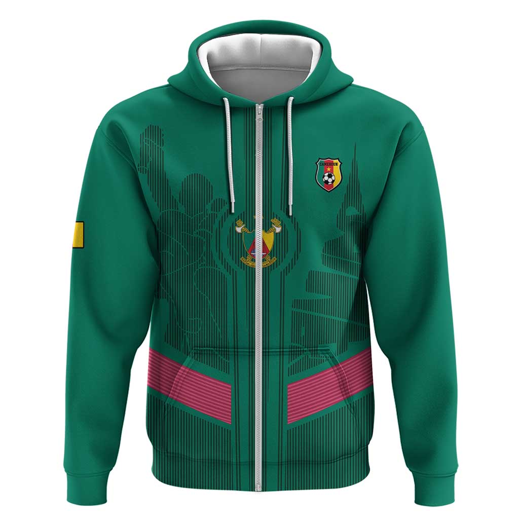 Custom Cameroun Football Hoodie Allez les Lions