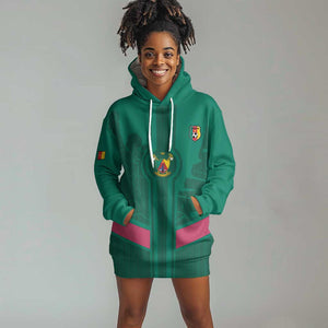 Custom Cameroun Football Hoodie Dress Allez les Lions