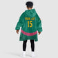 Custom Cameroun Football Kid Wearable Blanket Hoodie Allez les Lions