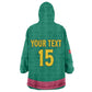 Custom Cameroun Football Kid Wearable Blanket Hoodie Allez les Lions