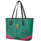 Custom Cameroun Football Leather Tote Bag Allez les Lions