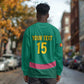 Custom Cameroun Football Long Sleeve Shirt Allez les Lions
