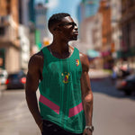 Custom Cameroun Football Men Tank Top Allez les Lions