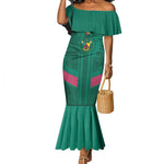 Custom Cameroun Football Mermaid Dress Allez les Lions