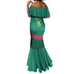 Custom Cameroun Football Mermaid Dress Allez les Lions