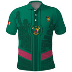 Custom Cameroun Football Polo Shirt Allez les Lions