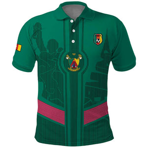 Custom Cameroun Football Polo Shirt Allez les Lions