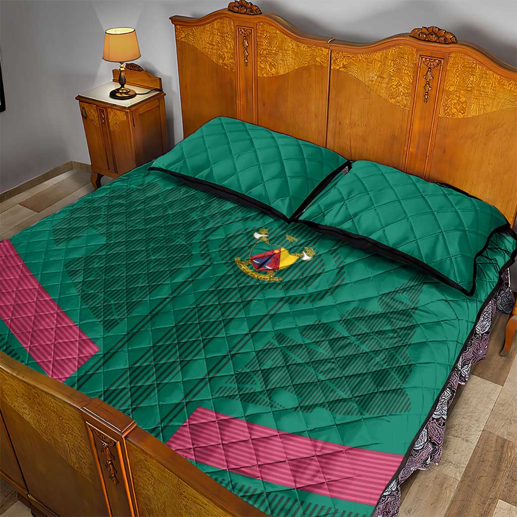 Custom Cameroun Football Quilt Bed Set Allez les Lions