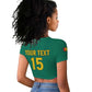 Custom Cameroun Football Raglan Cropped T shirt Allez les Lions