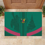 Custom Cameroun Football Rubber Doormat Allez les Lions